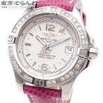 ブライトリング BREITLING コルト レディ ダイヤベゼル A77388 ホワイトxピンク SS ダイヤモンド レザー 保証書付 腕時計 レディース クォーツ 101690781