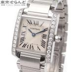 カルティエ CARTIER タンクフランセーズSM ダイヤベゼル W4TA0008 ホワイトxシルバー SS 箱・保付き 腕時計 レディース QZ 電池交換 仕上済 101692065