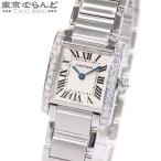 カルティエ CARTIER タンクフランセーズ SM W51008Q3 SS ダイヤモンド 腕時計 レディース クォーツ アフターダイヤ 仕上済 101693346