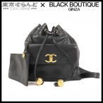 シャネル CHANEL バックパック ブラック ゴールド金具 キャビアスキン 巾着 ココマーク ココボール 3番台 リュック デイパック レディース 101698650