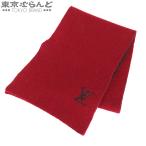 ルイヴィトン LOUIS VUITTON エシャルプ LVロゴ モノグラム ボルドーxブラック ウール カシミヤ ネップヤーン バイカラー マフラー レディース 101702422