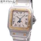 カルティエ CARTIER サントスガルベ LM ムーンフェイズ W20007C4 アイボリー SS YG 腕時計 メンズ 電池式 メーカーコンプリート済 101728735
