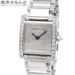 カルティエ CARTIER タンクフランセーズ SM アフターダイヤモンド W51008Q3 シルバー SS 腕時計 レディース QZ 電池交換済み 仕上済 101740328