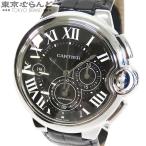 カルティエ CARTIER バロンブルー ドゥ カルティエ W6920052 ブラック SS アリゲーター クロノグラフ 腕時計 メンズ 自動巻 101773249