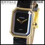 シャネル CHANEL プルミエール H0090 ブラック イエローゴールド K18YG レザー 金無垢 腕時計 レディース クォーツ 101779265