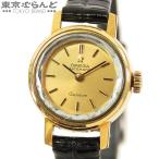 オメガ OMEGA ジュネーブ 551.049 ゴールドxブラック SS レザー カットガラス ノンデイト GP Cal.671 腕時計 レディース 自動巻 アンティーク 101781402