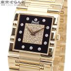 ピアジェ PIAGET ダンサー スクエア 12P ダイヤモンド オニキス文字盤 80317 イエローゴールド K18YG 腕時計 レディース QZ 電池交換 仕上済 101782071