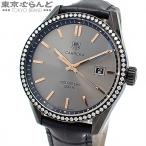 タグホイヤー カレラ ベゼルダイヤ カーラ・デルヴィーニュ スペシャルエディション WAR101B グレー SS レザー 箱 保 腕時計 ユニセックス 電池式 101800594