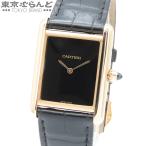 カルティエ CARTIER タンク ルイ カルティエ LM WGTA0091 ブラック K18YG レザー 金無垢 腕時計 レディース 手巻き 箱 保証書付 101812630