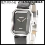 シャネル CHANEL プルミエール H0098 ブラック Pt950 パテントレザー 腕時計 レディース プラチナ無垢 クォーツ 箱付 101813748
