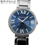 ティファニー 腕時計 アトラス 69291651 ネイビー SS ダイヤモンド 2ハンド ダイヤベゼル 箱・保証書付 レディース クォーツ 仕上済 101818672