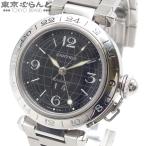 カルティエ CARTIER パシャC メリディアン W31049M7 ブラック ステンレススチール ビッグデイト 腕時計 ユニセックス 自動巻 OH・仕上済 101826931