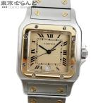 カルティエ CARTIER サントスガルベLM W20011C4 アイボリー SS YG サントスドゥカルティエ コンビ 腕時計 メンズ クォーツ式 電池式 25XM 101827036