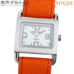 エルメス HERMES バレニア BA1.210 ホワイト SS レザー スクエア デイト 箱付き 腕時計 レディース クォーツ式 電池式 101830397
