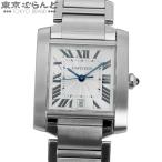 カルティエ CARTIER タンクフランセーズLM W51002Q3 シルバー SS デイト 箱付き 腕時計 メンズ 自動巻 仕上済 101832640