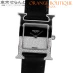 エルメス Hウォッチ HH1.233 046490WW00 C刻印 2018年 ブラック シルバー ダイヤモンド スイフト ドゥブルジュー 箱保付 腕時計 レディース クォーツ 101837124