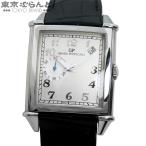 ジラール・ペルゴ ヴィンテージ1945 25835-11-121-BA6A シルバー SS クロコダイルレザー スクエア デイト 箱・保証書付き 腕時計 メンズ 自動巻 101839748