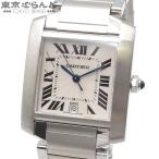 カルティエ 腕時計 タンクフランセーズ LM W51002Q3 ホワイト SS メンズ 自動巻 仕上済 101840459