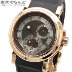 ブレゲ Breguet マリーン GMT G5857BR/Z2/5ZU ブラック K18PG ラバー 金無垢 箱・保証書付き 腕時計 メンズ 101841539
