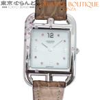 エルメス HERMES ケープコッド CC1.233 U刻 2022年 □ ホワイトシェル ダイヤモンド ピンクサファイア アリゲーター 箱保 腕時計 レディース クォーツ 101843572