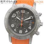 エルメス HERMES クリッパー ダイバー CP2.941 グレー チタン ラバー SS クロノグラフ 腕時計 メンズ 自動巻 101845735