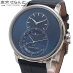 ジャケ ドロー JAQUET DROZ グランセコンド カンティエーム J007030249 ブルー SS レザー 箱・保証書付き 腕時計 メンズ 自動巻き 101845751