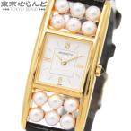 ミキモト MIKIMOTO パールウォッチ 563 ホワイト スターリングシルバー パール レザー シェル文字盤 スクエア 腕時計 レディース クォーツ 101845757