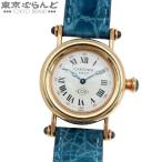 カルティエ 腕時計 ディアボロ W15X5856 ホワイト K18YG アリゲーターレザー 150th限定 金無垢 ラウンド レディース クォーツ式 電池式 電池交換済 101847486