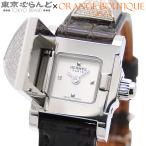 エルメス HERMES ミニ メドール ME2.130 T刻印 ホワイトxブラック SS アリゲーター パヴェダイヤモンド 箱付き 腕時計 レディース 電池式 2015年 101848473