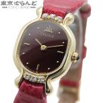 セイコー SEIKO クレドール GHTE875 1E70-5090 ブラウン K18YG クロコダイルレザー 金無垢 6Pダイヤモンド 腕時計 レディース 電池式 101848484