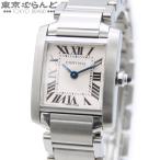 カルティエ 腕時計 タンクフランセーズ SM W51008Q3 ホワイト SS レディース Qz 101849391