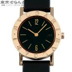 ブルガリ BVLGARI ブルガリブルガリ BB26GL ブラック K18YG レザー ラウンド デイト 金無垢 腕時計 レディース クォーツ 電池式 仕上済 電池交換済 101849451