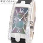 ハリーウィンストン HARRY WINSTON HWアヴェニューC ダイヤモンドベゼル 330LQW ブラックシェル K18WG レザー 腕時計 レディース クォーツ 101849452