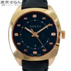 グッチ GUCCI GG2570 YA142407 ブラック SS レザー スクエア デイト ゴールド 保証書付き 腕時計 ユニセックス クォーツ式 電池式 101852826