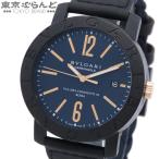 ブルガリ BVLGARI ブルガリブルガリ BB40CL ブルー カーボン K18YG レザー 腕時計 メンズ 自動巻 101852870