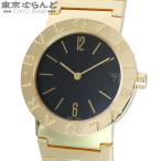 ブルガリ BVLGARI ブルガリブルガリ BB30GG ブラック K18YG ラウンド デイト 金無垢 箱付 腕時計 レディース クォーツ式 電池式 仕上済 電池交換済 101857825