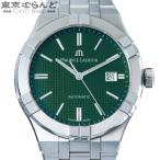 モーリス・ラクロア Maurice Lacroix アイコン AI6008-SS002-630-1 グリーン SS オートマチック 42mm 箱・保証書付き 腕時計 メンズ 自動巻 101858302