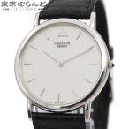 セイコー SEIKO クレドール GBAT007 8J80-7000 シルバー K18WG レザー 金無垢 腕時計 メンズ クオーツ 電池交換済 101858314