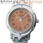エルメス HERMES クリッパー CL4.210 ピンク SS デイト 腕時計 レディース クォーツ式 電池式 電池交換済 101865021