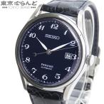 セイコー SEIKO プレザージュ SARA019/6L35-00B0 ネイビー SS レザー 琺瑯ダイヤル セイコーウォッチサロン限定 箱付 腕時計 メンズ 自動巻 101865185