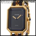 シャネル CHANEL プルミエール M スクエア H0001 ブラックxゴールド ステンレススチール レザー 腕時計 レディース 電池式 101865592