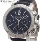 ブルガリ BVLGARI ブルガリブルガリ クロノグラフ BB42SLCH BB42BSLDCH ブラック SS アリゲーターレザー 箱・保証書付き 腕時計 メンズ 自動巻 101866057