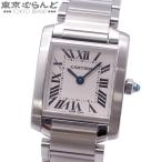 カルティエ CARTIER タンクフランセーズSM W51008Q3 アイボリーxシルバー SS 腕時計 レディース QZ 電池交換済・仕上済 101866170