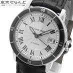 カルティエ CARTIER ロンド クロワジエール WSRN0002 シルバー SS レザー 箱 保証書付 腕時計 メンズ 自動巻 101872488