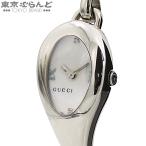 グッチ GUCCI ホースビット 103 ホワイト SS フローラ 2Pダイヤモンド シェル文字盤 バングルウォッチ 腕時計 レディース 電池式 101872510