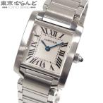 カルティエ CARTIER タンクフランセーズ SM W51008Q3 アイボリー ステンレススチール 腕時計 レディース クォーツ 101874069