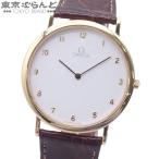 オメガ OMEGA デヴィル アラビアインデックス ヴィンテージ 195.0075 cal.1378 ホワイト SS GP クロコダイルレザー 腕時計 メンズ QZ 101874749