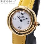 カルティエ CARTIER トリニティ W1010844 ホワイト SV925(GP) レザー ステンレススチール ヴェルメイユ 腕時計 レディース クォーツ 101883871