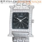 エルメス HERMES Hウォッチ HH1.230 ブラック SS ダイヤモンド ダイヤベゼル 箱・保証書付 腕時計 レディース クォーツ式 電池式 101884181