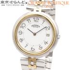 エルメス HERMES プロフィール ホワイト SS GP デイト ラウンド コンビ 腕時計 ボーイズ クォーツ式 電池式 101885303